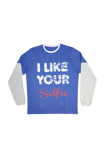 I Like Your Selfie bodi bluza za dečake (plava)