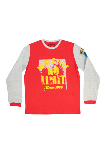 No Limit bodi bluza za dečake (crvena/siva)