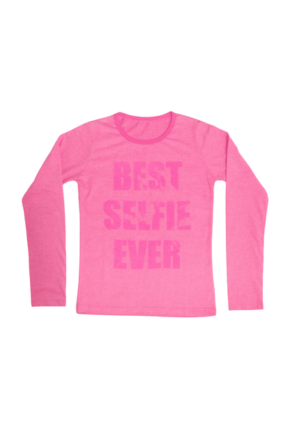 Best Selfie Ever bodi bluza za devojčice (pink)