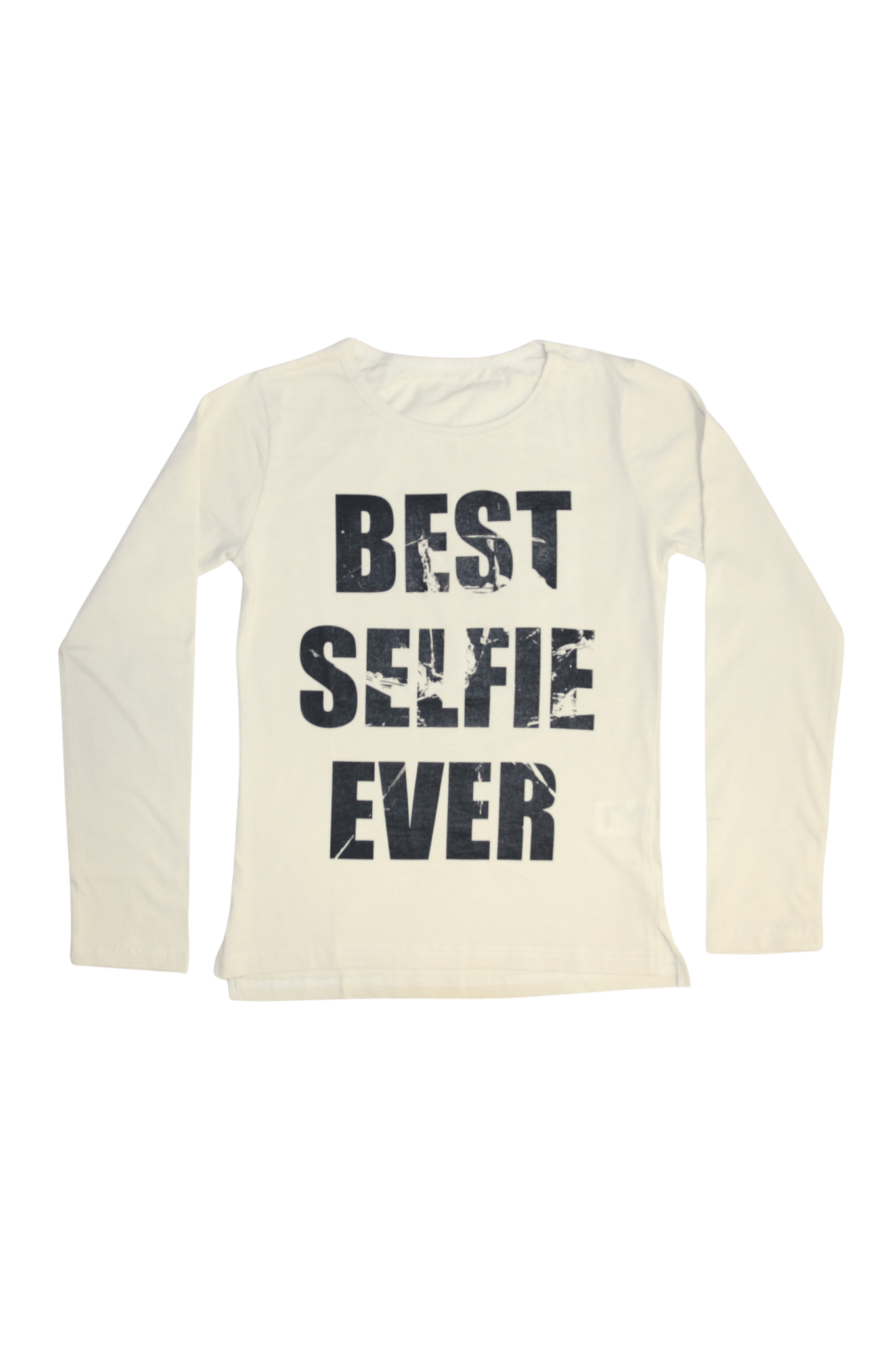 Best Selfie Ever bodi bluza za devojčice (bež)